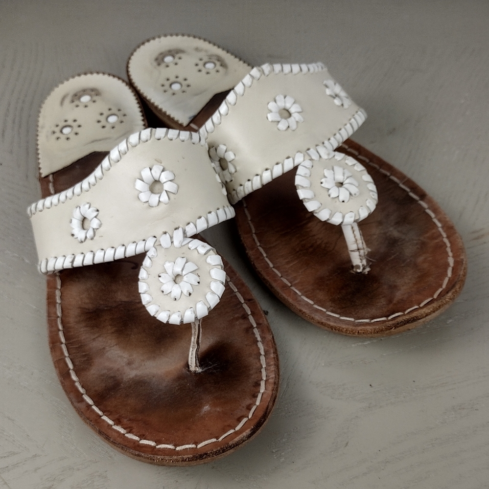 Jack Rogers Cream Sandals - Picture 1 of 6